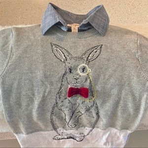 Boy’s 4t Bunny Gray Easter Sweater- No Flaws
